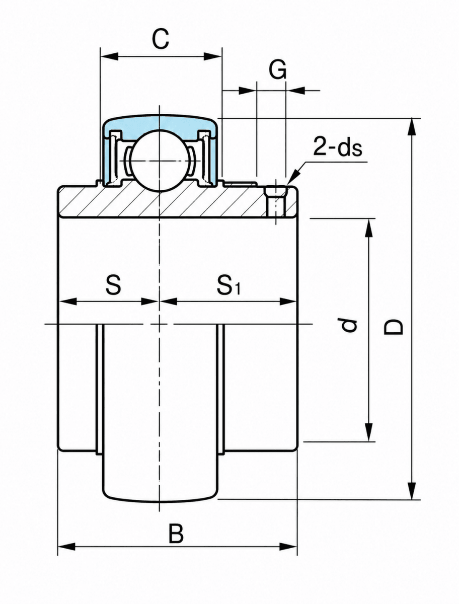 ENC High Temperature Insert Bearing 270°C Grub Screw - AIMS Industrial Supplies