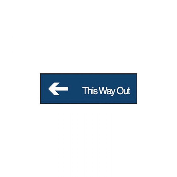Engraved Office Sign - This Way Out Arrow/Right (Gravoply) - AIMS Industrial Supplies