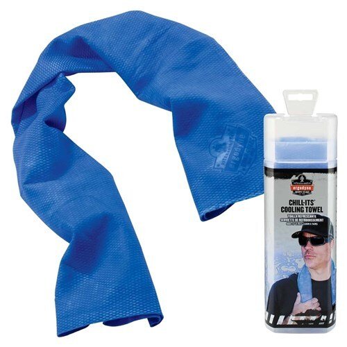 Ergodyne Chill - Its 6602 Evaporative Cooling Towel - Blue - AIMS Industrial Supplies