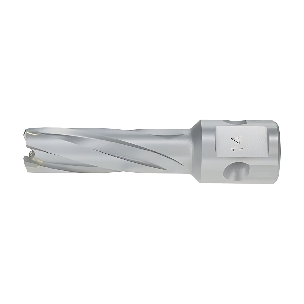 Euroboor TCT annular cutter, 35mm depth of cut, slim cutter with 14 stamped on the Weldon shank