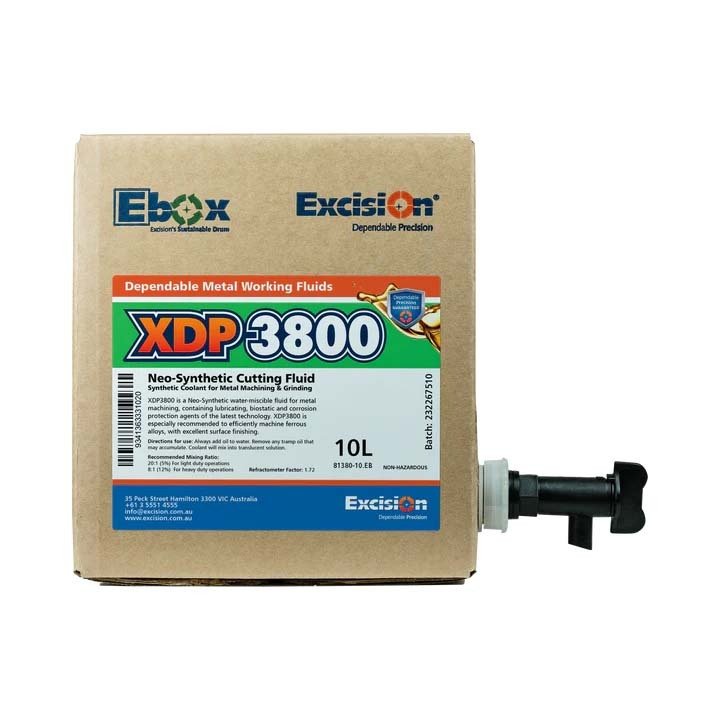 Excision XDP3800 Synthetic Coolant / Cutting Fluid - 10L Ebox - AIMS Industrial Supplies