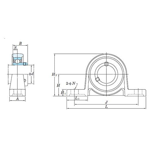 Extra Light Pillow Block Zinc Alloy Bearing Housing - AIMS Industrial Supplies