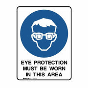 Eye Protection Must Be Worn In This Area 450 x 300mm UltraTuff Metal