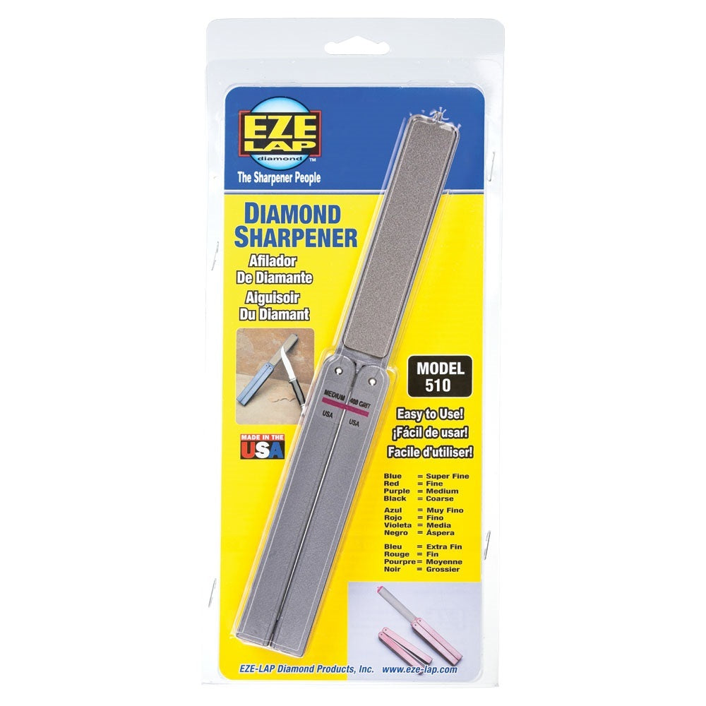 Eze-Lap 510 Super Fine/Medium EZE Fold Diamond Sharpener 3/4 x 4" Double Sided