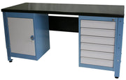 Ezylok Basic Workbench with 6 Drawer & 1 Cupboard - AIMS Industrial Supplies