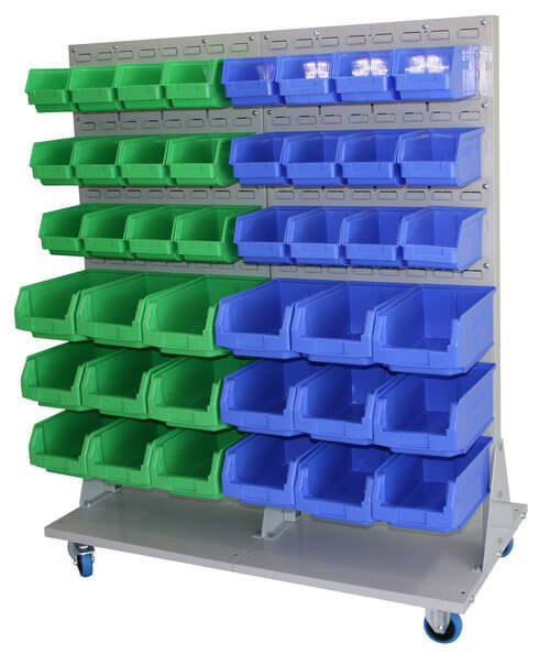 Ezylok Line Feed Trolley LFT2 610 x 1450 x 1320  With Louvred Panel and Plastics - 511251