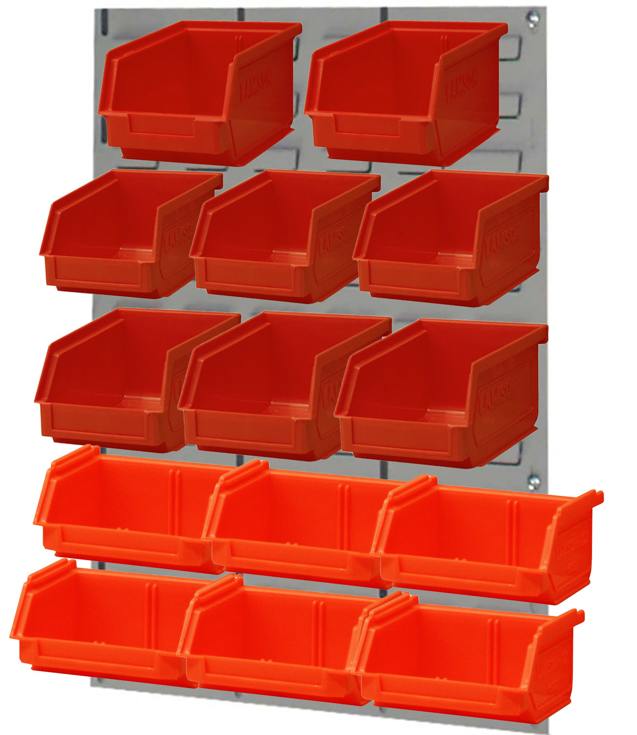 Ezylok LP1 Louvred Panel & Size 4 (2pc), 5 (6pc) & 6 (6pc) Plastic Bin - Red