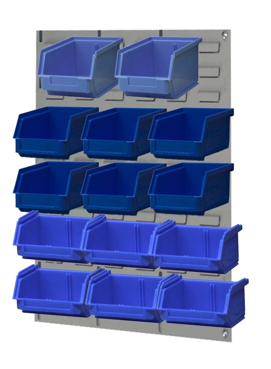 Ezylok LP1 Louvred Panel & Size 4, 5 & 6 Plastic Bin - AIMS Industrial Supplies