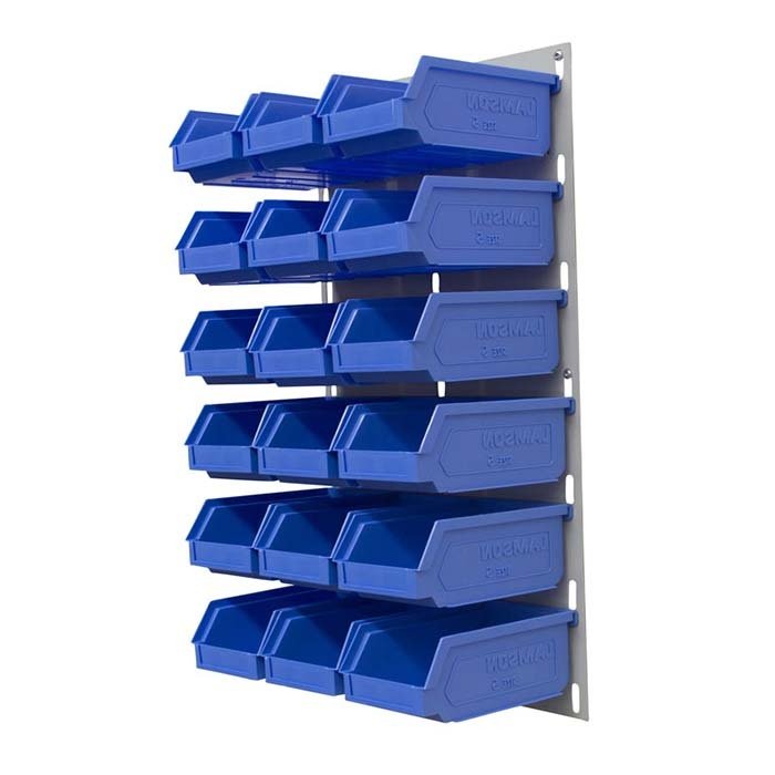 Ezylok LP1 Louvred Panel & Size 6 Plastic Bin - AIMS Industrial Supplies