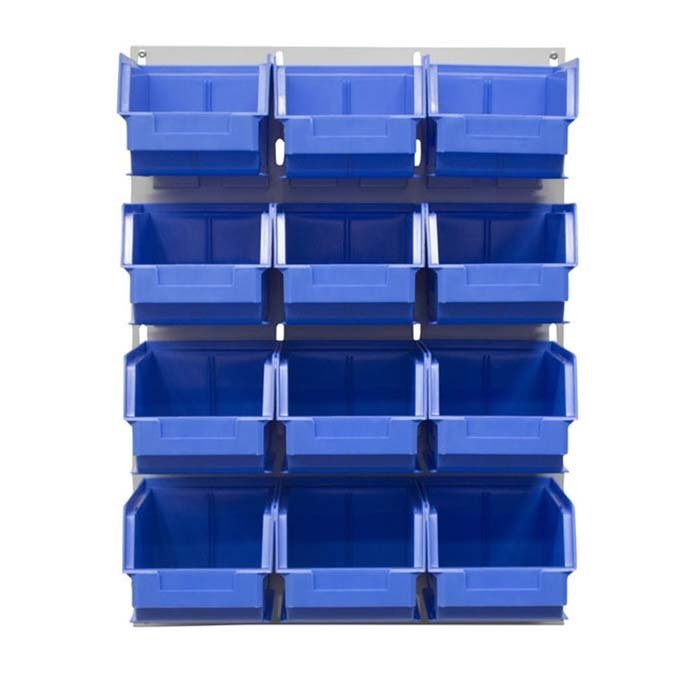 Ezylok LP2 Louvred Panel & Size 4 Plastic Bin - AIMS Industrial Supplies