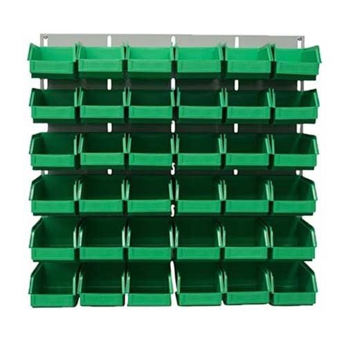 Ezylok LP2 Louvred Panel & Size 5 Plastic Bin - AIMS Industrial Supplies