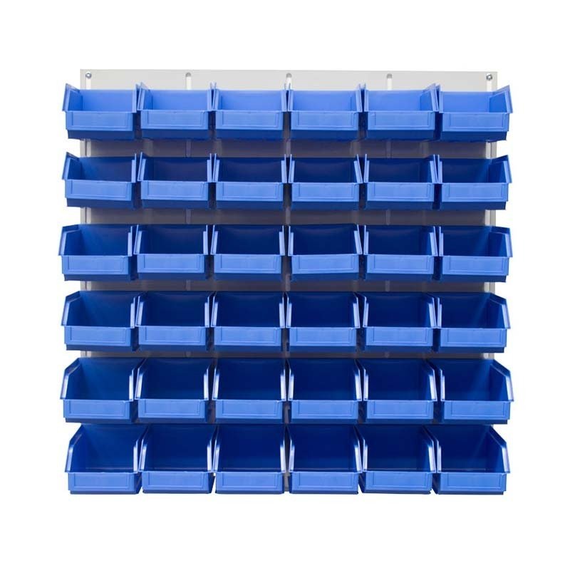 Ezylok LP2 Louvred Panel & Size 5 Plastic Bin - AIMS Industrial Supplies