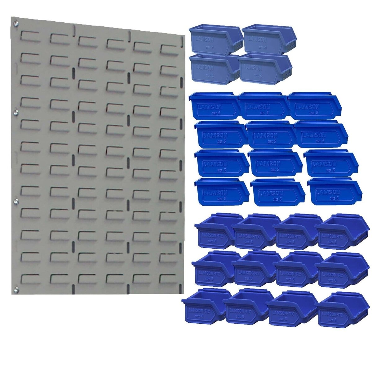 Ezylok LP3 Louvred Panel & Size 4, 5 & 6 Plastic Bin - AIMS Industrial Supplies