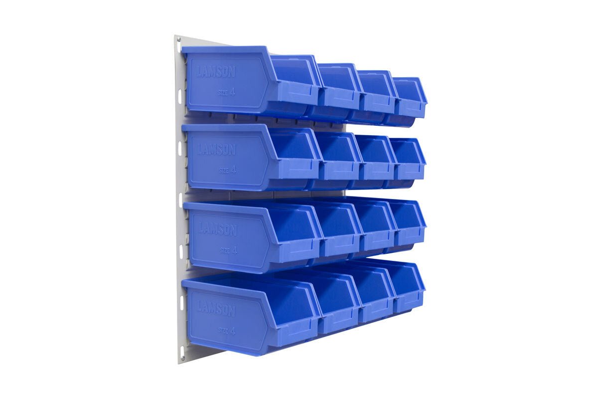 Ezylok LP3 Louvred Panel & Size 4 Plastic Bin - AIMS Industrial Supplies