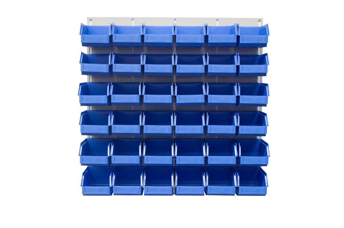 Ezylok LP3 Louvred Panel & Size 5 Plastic Bin - AIMS Industrial Supplies