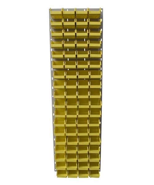 Ezylok LP4 Louvred Panel & 72 Pieces Size 6 Plastic Bin - Mixed Colour