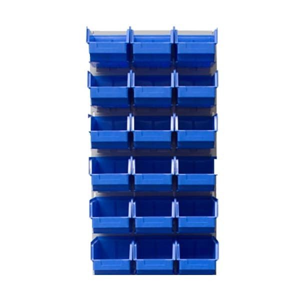 Ezylok LP4 Louvred Panel & Size 3Z Plastic Bin - AIMS Industrial Supplies