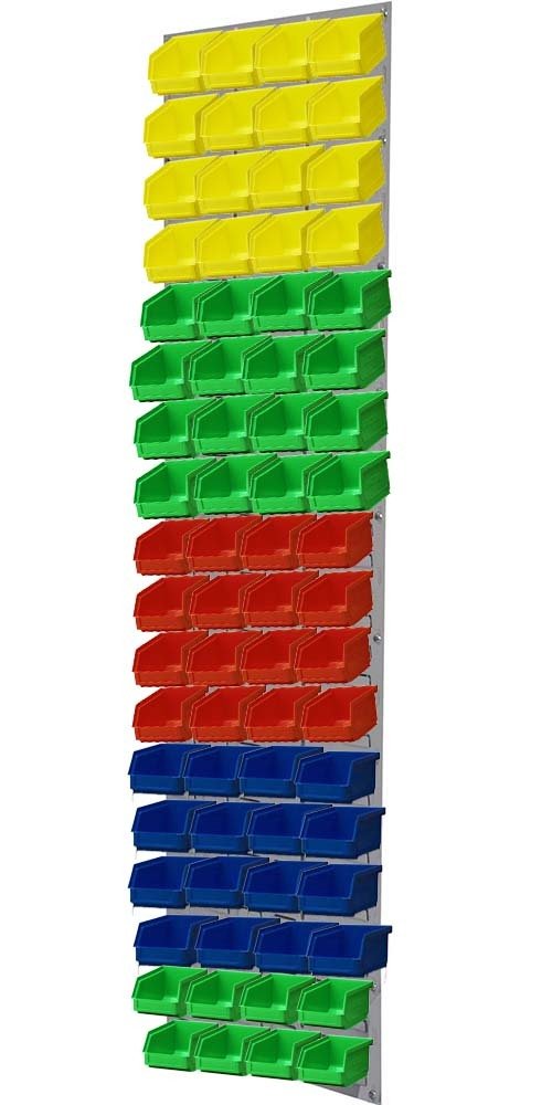 Ezylok LP4 Louvred Panel & Size 5 Plastic Bin - AIMS Industrial Supplies