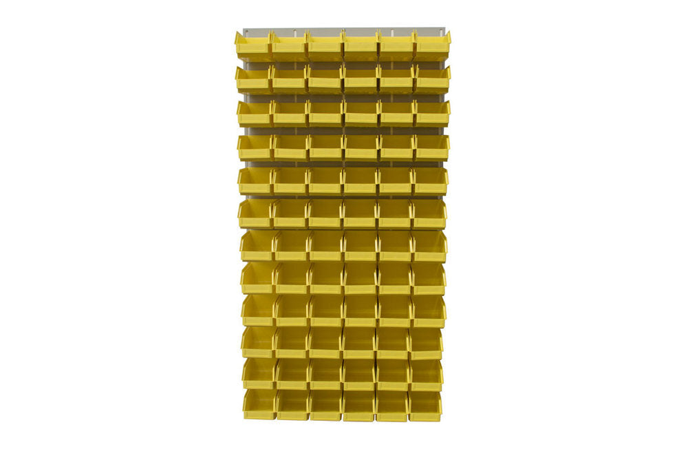 Ezylok LP5 Louvred Panel & 72 Pieces Size 5 Plastic Bin - Yellow Colour