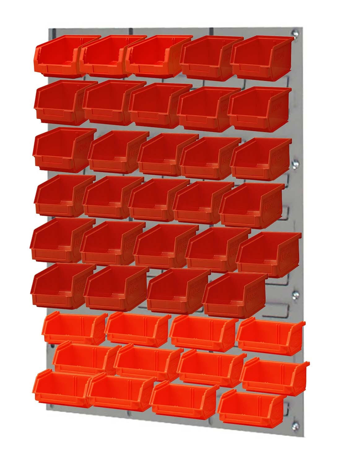 Ezylok LP5 Louvred Panel & Size 3Z(3pc), 4(8pc), 5(18pc) & 6(12pc) Plastic Bin - Red