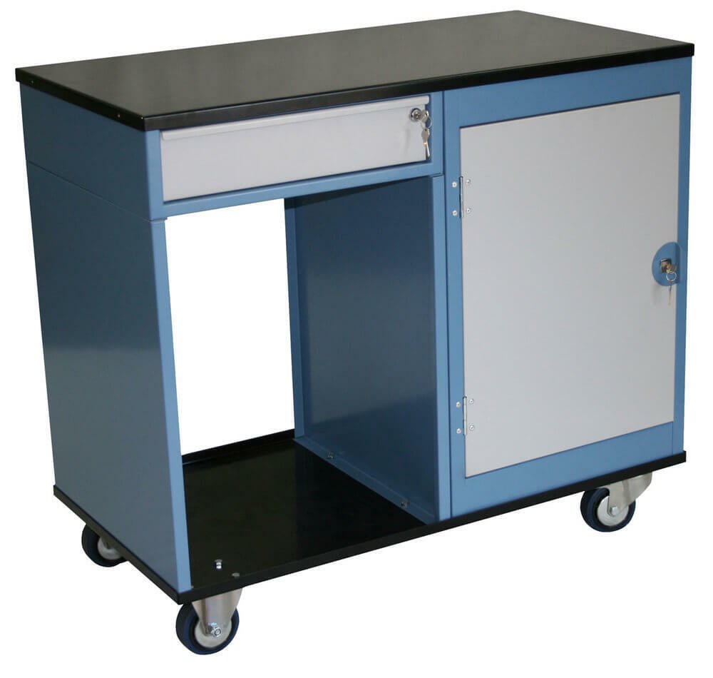 Ezylok Mobile Workstation w/ 1 Cupboard & Drawer - AIMS Industrial Supplies