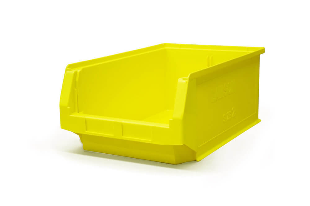 Ezylok Plastic Bin Size 2 (500L x 310W x 200H) - 4 Colour Options - AIMS Industrial Supplies
