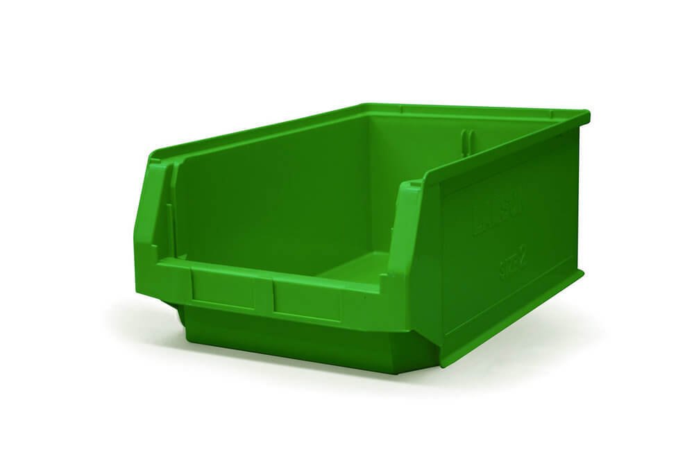 Ezylok Plastic Bin Size 2 (500L x 310W x 200H) - 4 Colour Options - AIMS Industrial Supplies