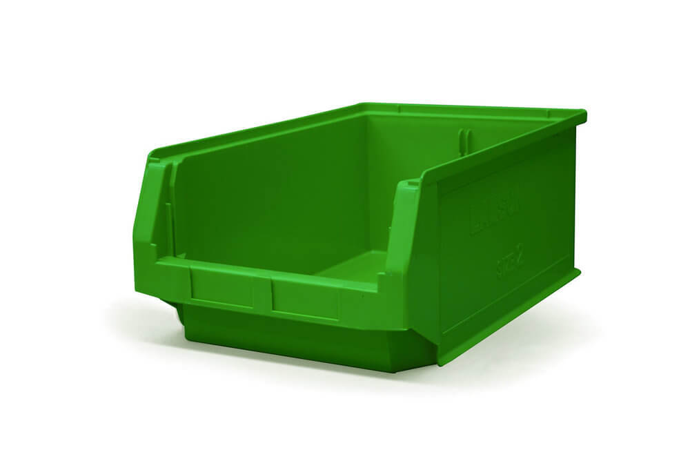 Ezylok Plastic Bin Size 2 Green (500L x 310W x 200H) - 510510
