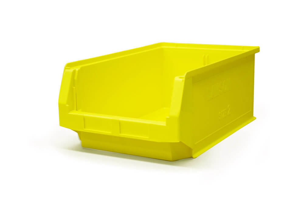 Ezylok Plastic Bin Size 2  Yellow (500L x 310W x 200H) - 510530
