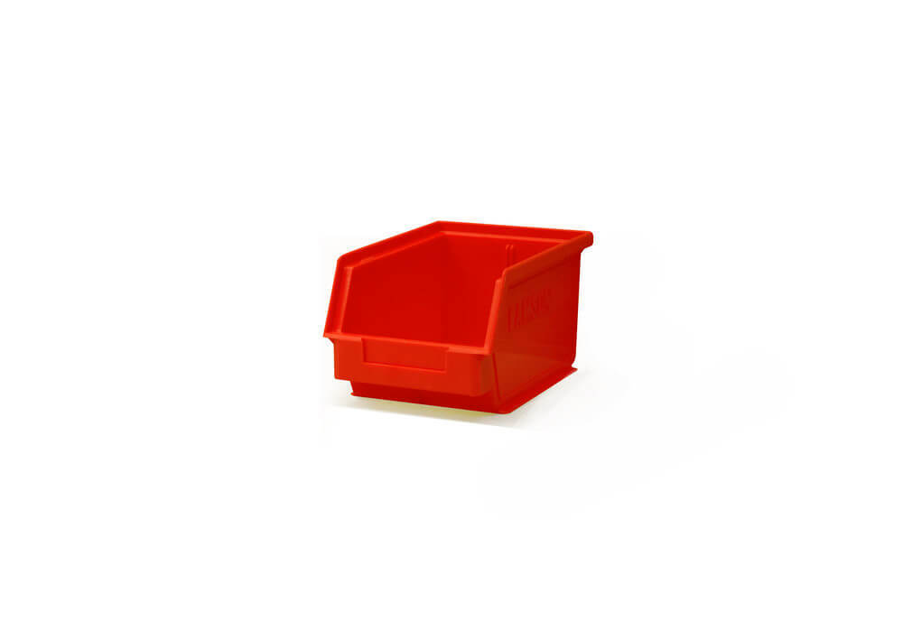 Ezylok Plastic Bin Size 4 Red (230L x 150W x 125H)  510780 -  Box of 12