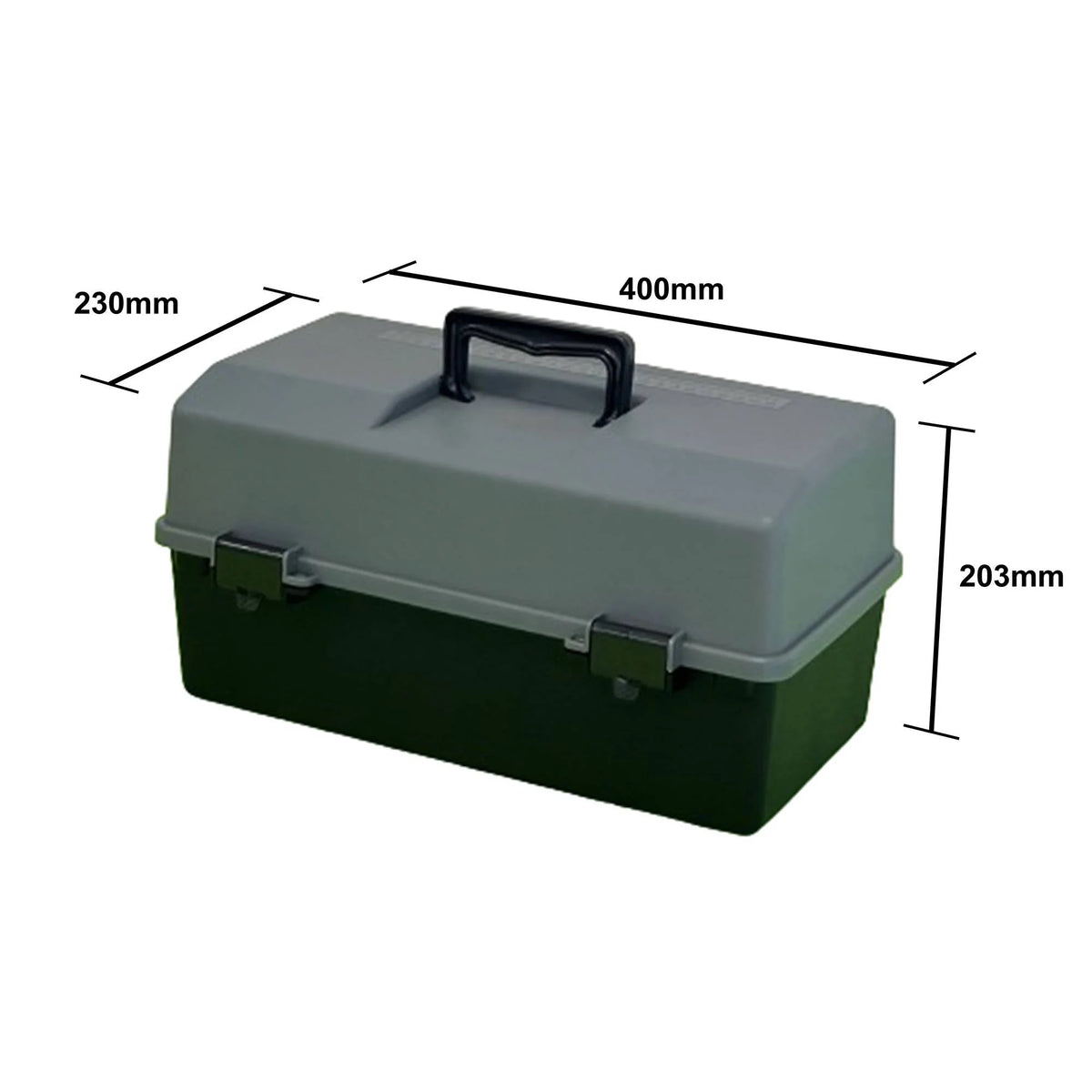 Fischer Medium Tool Box, No Tray, Grey/Black - F1H-122GB