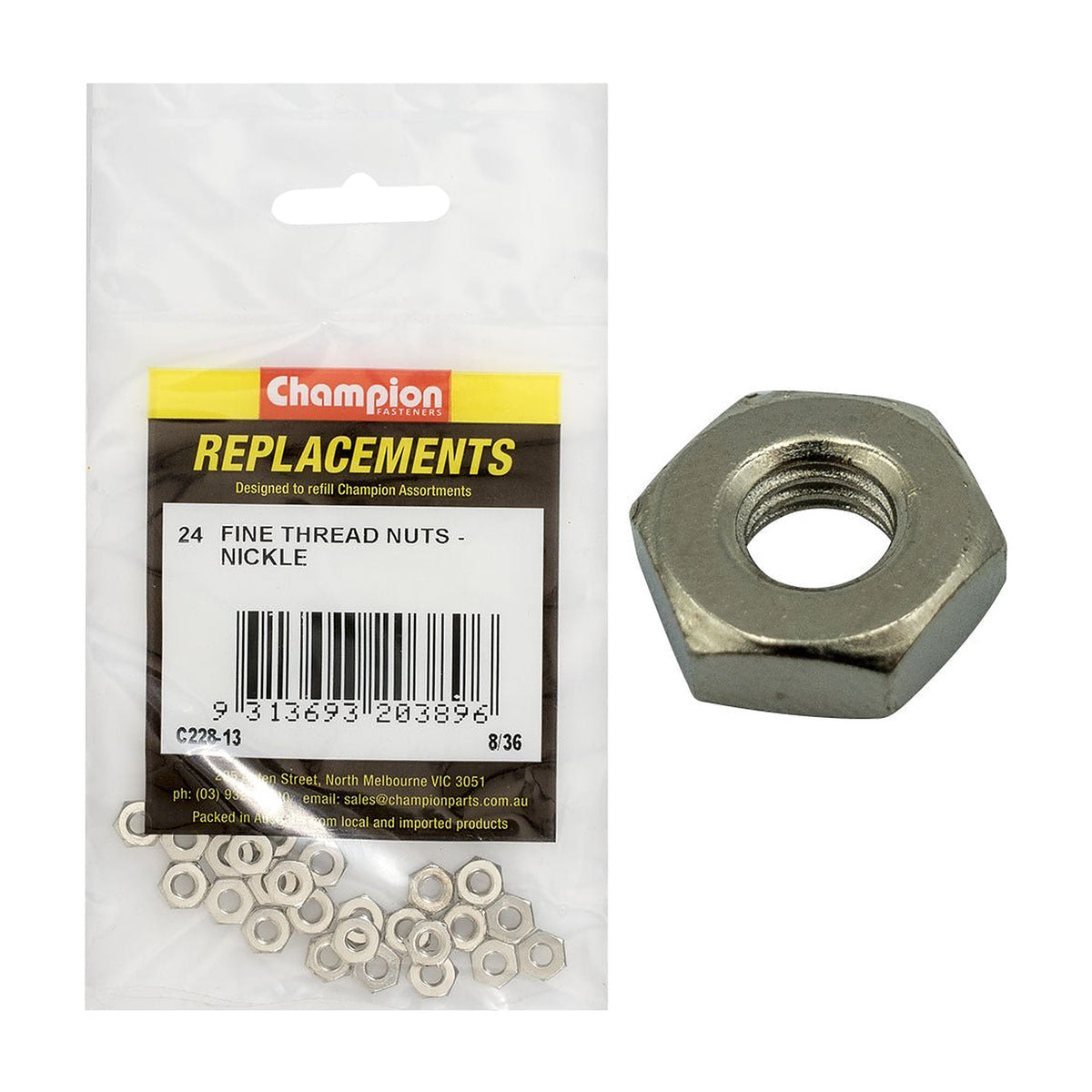 Fine Thread Nut Assortment Refill