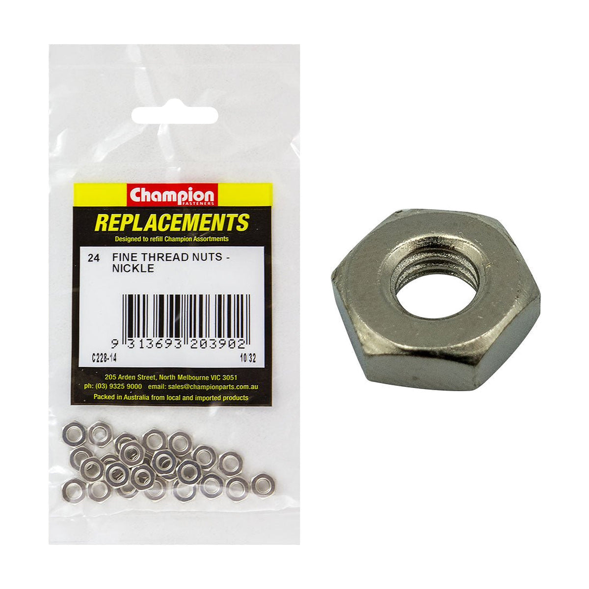 Fine Thread Nut Assortment Refill