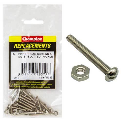 Fine Thread Round Head Slotted Screw Assortment Refill - AIMS Industrial Supplies