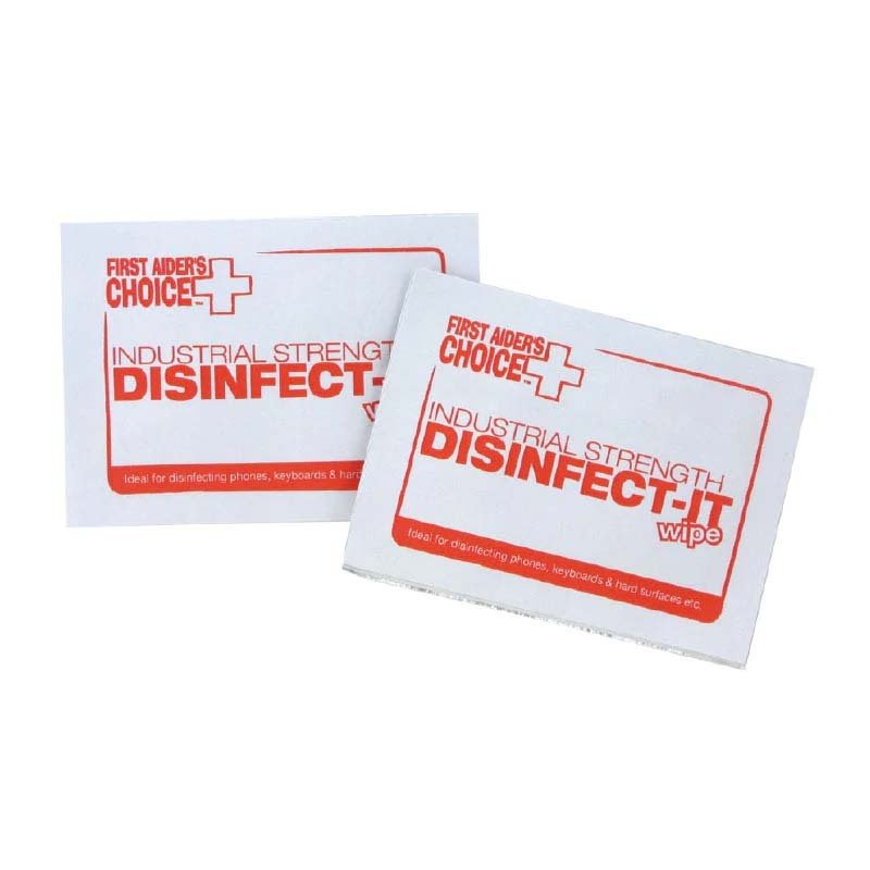 First Aiders Choice Disinfect-it Wipes - 100/Pack - AIMS Industrial Supplies
