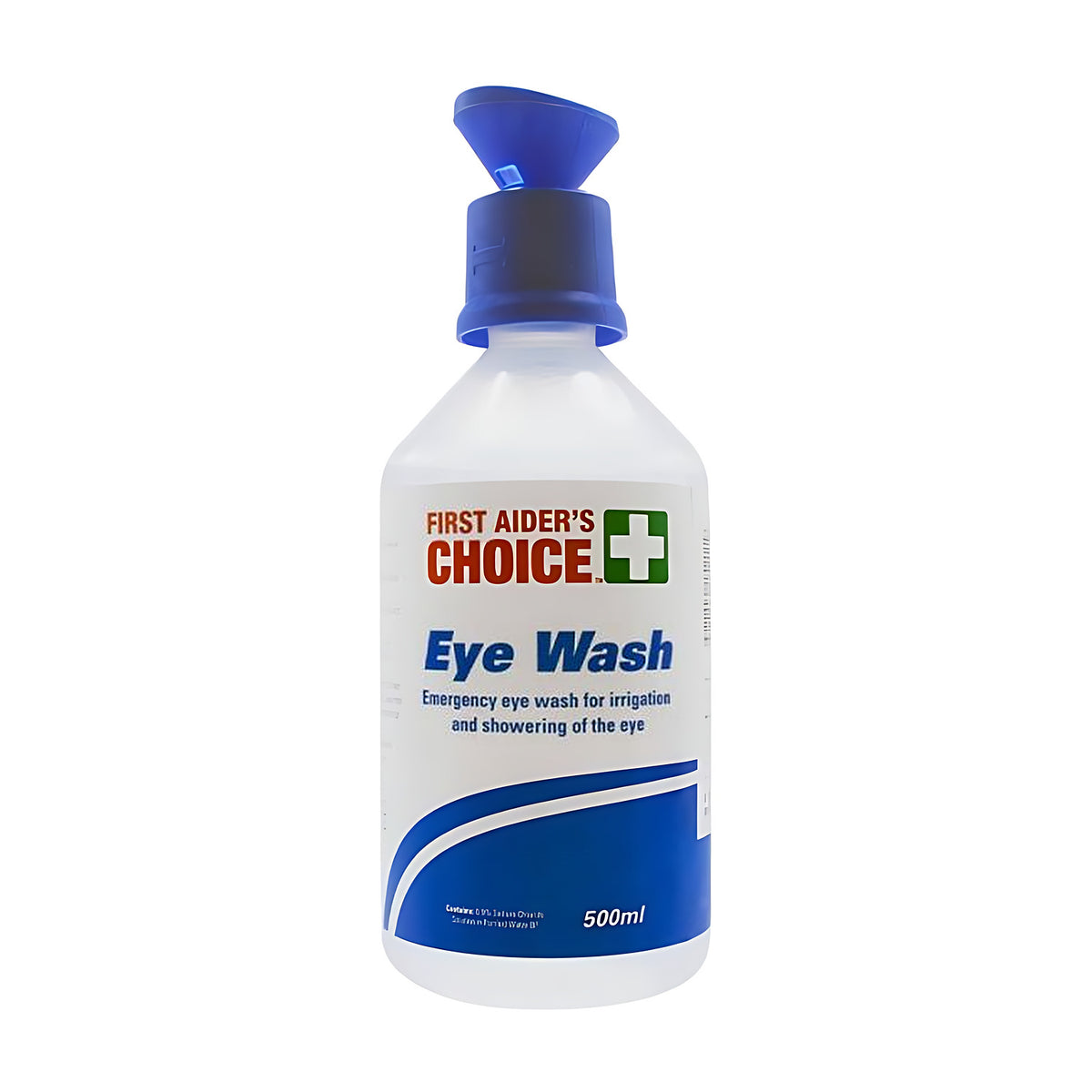 First Aiders Choice Eye Wash Saline Eye Rinse w/ Eye Cap 500ml