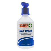 First Aiders Choice Eye Wash Saline Eye Rinse w/ Eye Cap 500ml - AIMS Industrial Supplies
