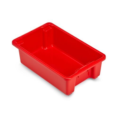 Fischer Store-Tub Nesting Crate 32L Red  648 x 415 x 195mm