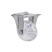 Fixed Plate Castor - Polycarbonate Wheel Transparent1
