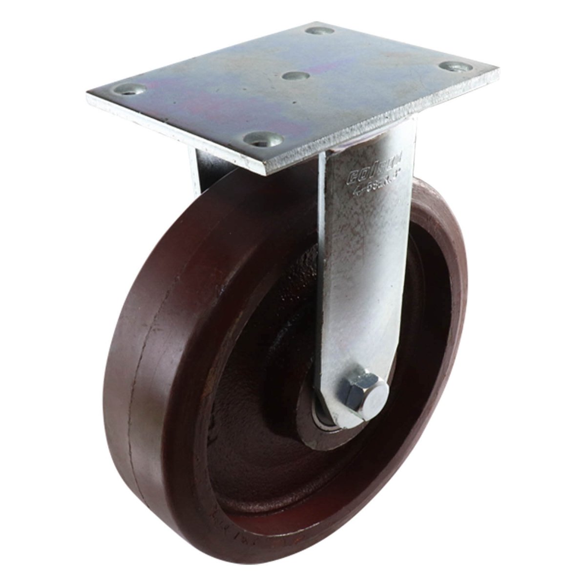 Fixed Plate Castor - Urethane on Cast Iron Wheel TG Series - AIMS Industrial Supplies