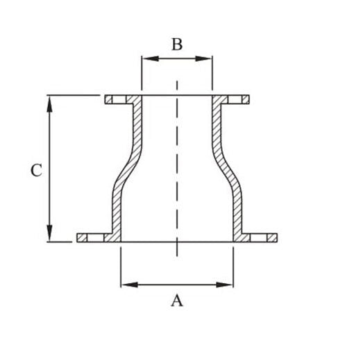 Flange Concentric Reducer Type - D Galvanised - AIMS Industrial Supplies