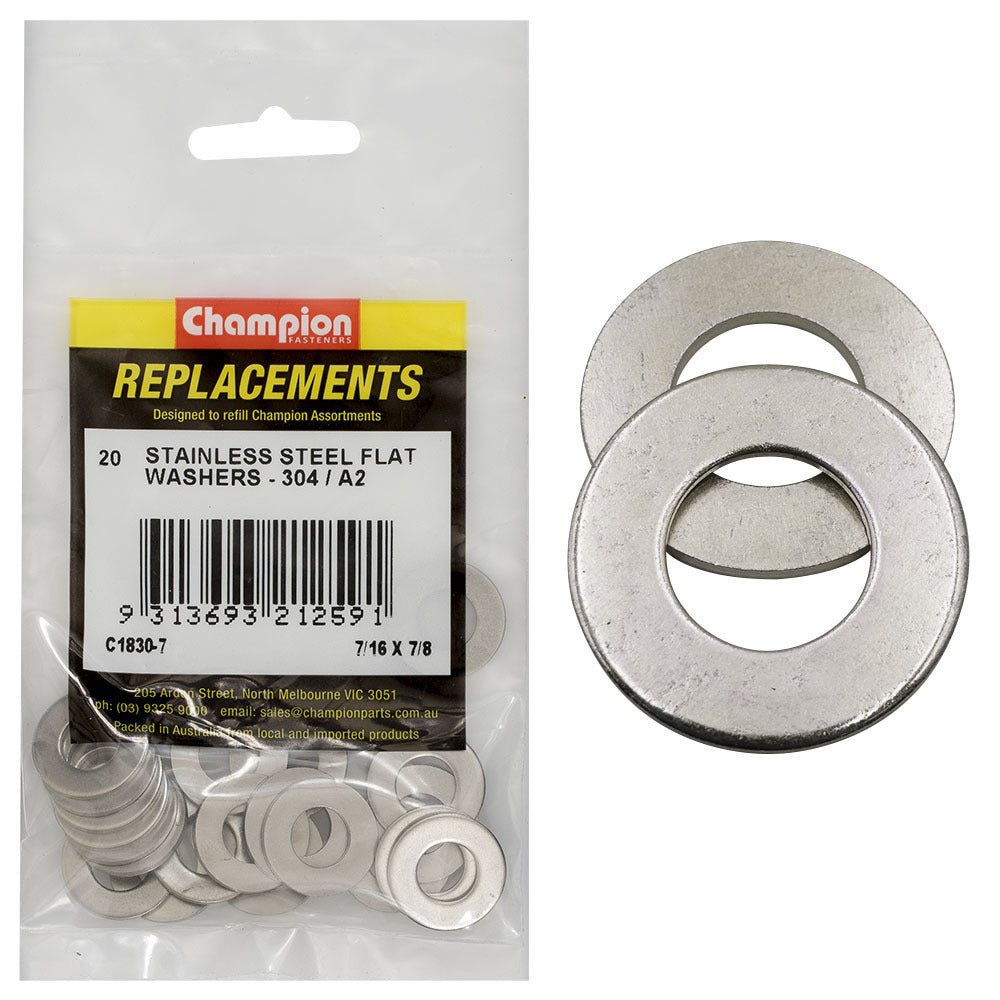 Flat Steel Washer Assortment Refill (CA1830) - Champion - AIMS Industrial Supplies