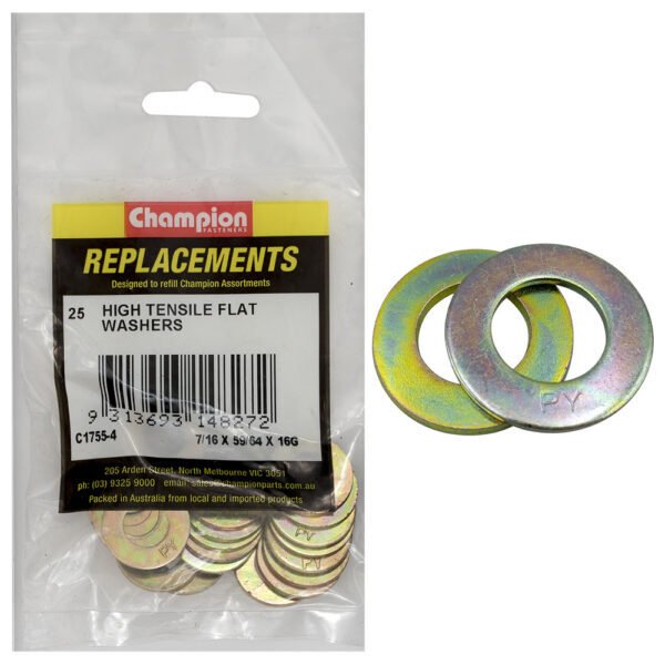 Flat Steel Washer Assortment Refill - High Tensile (CA1755) - Champion - AIMS Industrial Supplies
