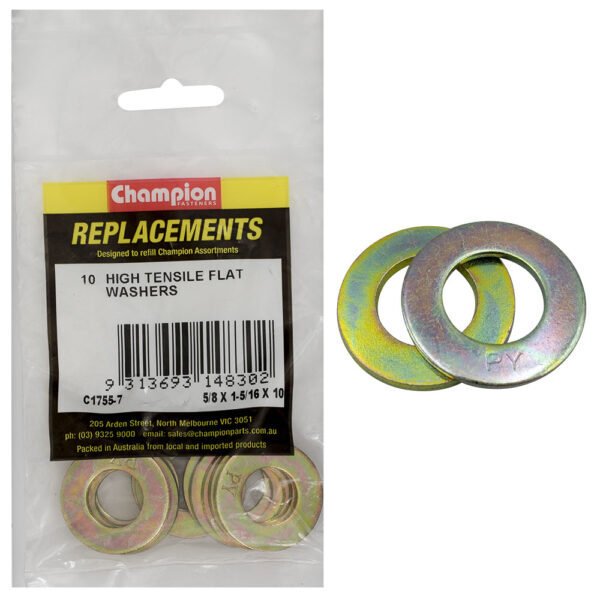 Flat Steel Washer Assortment Refill - High Tensile (CA1755) - Champion - AIMS Industrial Supplies