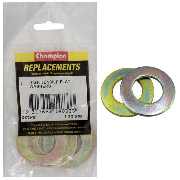 Flat Steel Washer Assortment Refill - High Tensile (CA1755) - Champion - AIMS Industrial Supplies