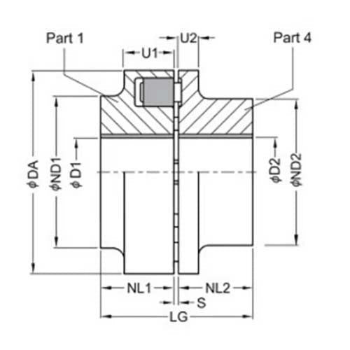 Flexible Coupling Female Half - Pilot Bore - AIMS Industrial Supplies