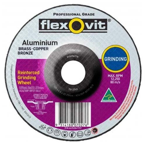 Flexovit Aluminium Depressed Centre Grinding Wheel - AIMS Industrial Supplies
