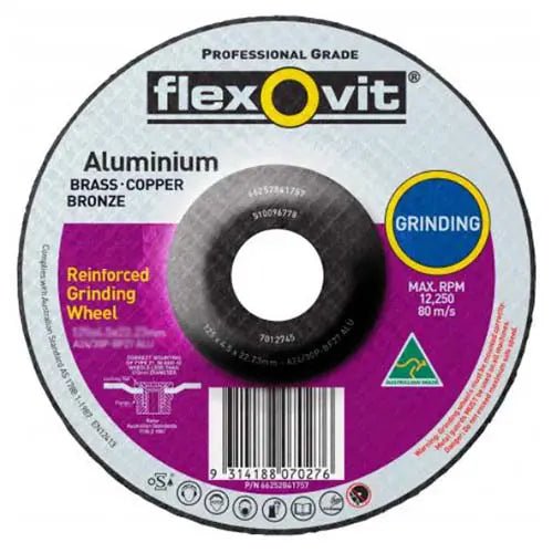 Flexovit Aluminium Grinding Wheel 125mm x 6.8mm - AIMS Industrial Supplies