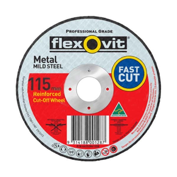 Flexovit Cut Off Wheel General Purpose 115 x 2.5 x 22.23mm - Pack of 10