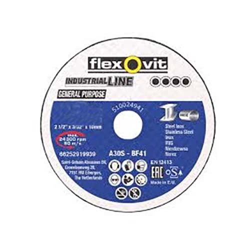 Flexovit Cut Off Wheel General Purpose 180 x 2.5 x 22.23mm - Pack of 25